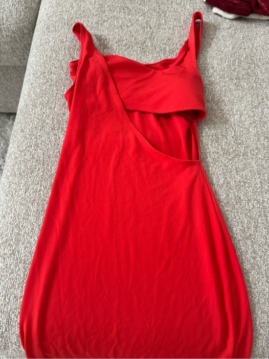 ALO Yoga Dresses & Skirts - Alo Yoga Asymmetric Soleil Dress in red hot summer color